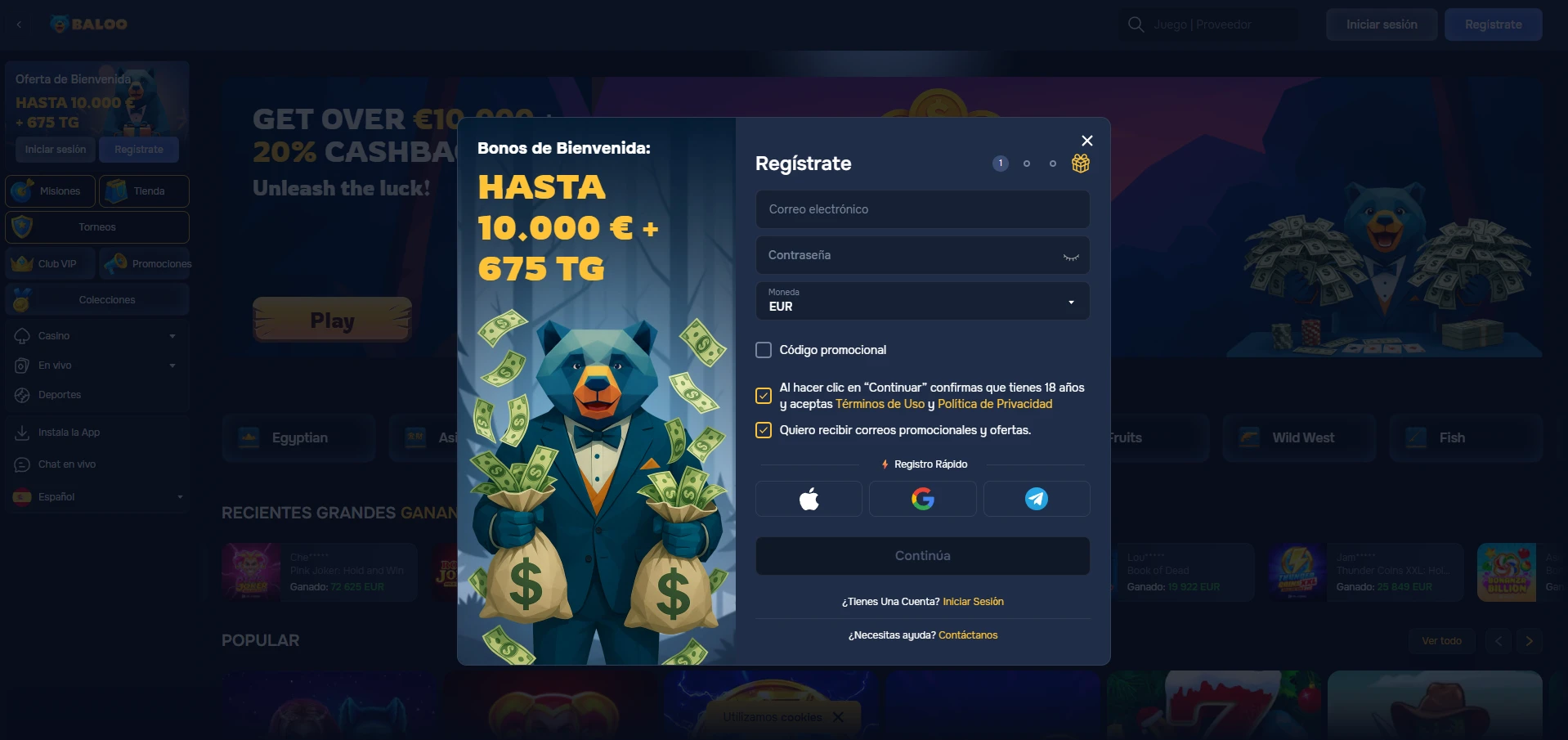 Baloo.bet screenshot